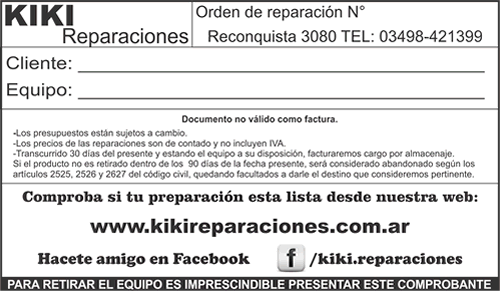 Número de Reparación